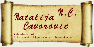 Natalija Čavorović vizit kartica